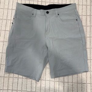 Classic Gray Men's Flat Front Shorts
